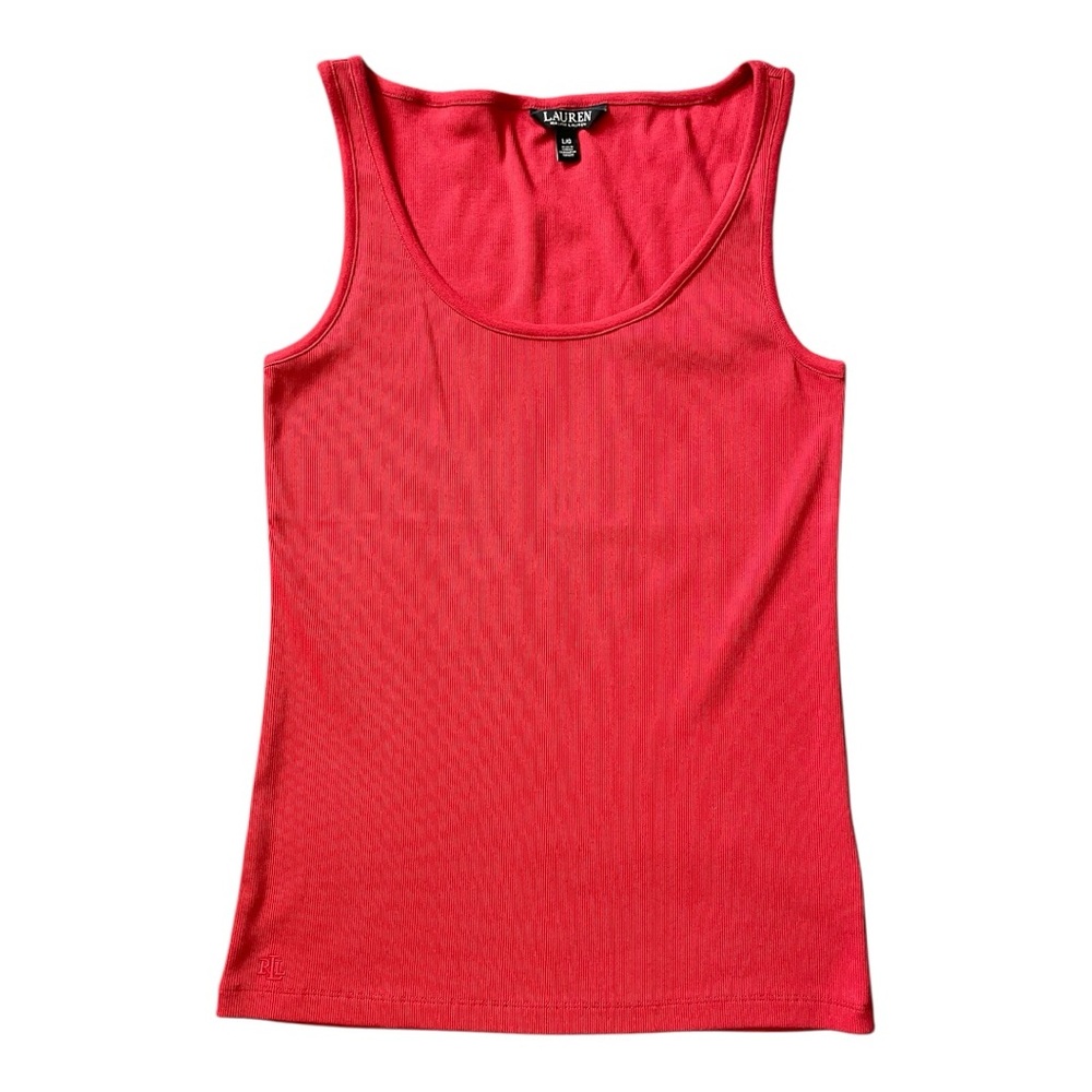 #119, Ralph Lauren ribbed Red Tank Top, size L